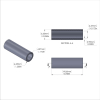 Aluminum Spacer 1/4'' OD x .172'' ID x 3/4'' Long, Plain Aluminum Finish