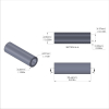 Aluminum Spacer 1/4'' OD x .172'' ID x 13/16'' Long, Plain Aluminum Finish