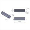 Aluminum Spacer 1/4'' OD x .172'' ID x 7/8'' Long, Plain Aluminum Finish