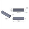 Aluminum Spacer 1/4'' OD x .172'' ID x 15/16'' Long, Plain Aluminum Finish