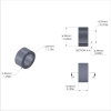Aluminum Spacer 1/4'' OD x .172'' ID x 1/8'' Long, Plain Aluminum Finish