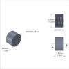 Aluminum Standoff 1/4'' OD x 8-32 Thread x 5/32'' Long, Plain Aluminum Finish