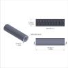 Aluminum Standoff 1/4'' OD x 8-32 Thread x 1'' Long, Plain Aluminum Finish
