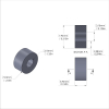 Aluminum Spacer 5/16'' OD x .125'' ID x .155'' Long, Plain Aluminum Finish