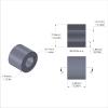 Aluminum Spacer 5/16'' OD x .164'' ID x 1/4'' Long, Plain Aluminum Finish