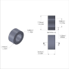Aluminum Spacer 5/16'' OD x .192'' ID x 5/32'' Long, Plain Aluminum Finish