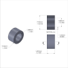 Aluminum Spacer 5/16'' OD x .192'' ID x 11/64'' Long, Plain Aluminum Finish