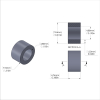 Aluminum Spacer 5/16'' OD x .192'' ID x 3/16'' Long, Plain Aluminum Finish
