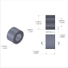 Aluminum Spacer 5/16'' OD x .192'' ID x 13/64'' Long, Plain Aluminum Finish