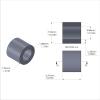 Aluminum Spacer 5/16'' OD x .192'' ID x .272'' Long, Plain Aluminum Finish