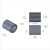 Aluminum Spacer 5/16'' OD x .192'' ID x 3/8'' Long, Black Anodized Finish