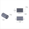Aluminum Spacer 5/16'' OD x .192'' ID x 1/2'' Long, Black Anodized Finish