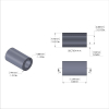 Aluminum Spacer 5/16'' OD x .192'' ID x 17/32'' Long, Plain Aluminum Finish