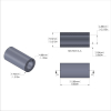 Aluminum Spacer 5/16'' OD x .192'' ID x 5/8'' Long, Black Anodized Finish