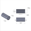 Aluminum Spacer 5/16'' OD x .192'' ID x 11/16'' Long, Black Anodized Finish