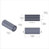 Aluminum Spacer 5/16'' OD x .192'' ID x 3/4'' Long, Black Anodized Finish