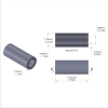 Aluminum Spacer 5/16'' OD x .192'' ID x 3/4'' Long, Plain Aluminum Finish