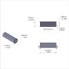 Aluminum Spacer 5/16'' OD x .192'' ID x 1.000'' Long, Black Anodized Finish
