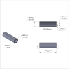 Aluminum Spacer 5/16'' OD x .192'' ID x 1-1.031'' Long, Plain Aluminum Finish