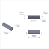 Aluminum Spacer 5/16'' OD x .192'' ID x 1-1/16'' Long, Plain Aluminum Finish