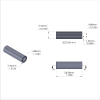 Aluminum Spacer 5/16'' OD x .192'' ID x 1-1/8'' Long, Black Anodized Finish