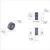 Aluminum Spacer 5/16'' OD x .192'' ID x 1/8'' Long, Black Anodized Finish