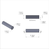 Aluminum Spacer 5/16'' OD x .192'' ID x 1-1/4'' Long, Black Anodized Finish