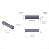Aluminum Spacer 5/16'' OD x .192'' ID x 1-5/16'' Long, Plain Aluminum Finish