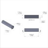 Aluminum Spacer 5/16'' OD x .192'' ID x 1-3/8'' Long, Plain Aluminum Finish