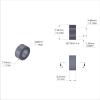 Aluminum Spacer 5/16'' OD x .192'' ID x 9/64'' Long, Plain Aluminum Finish