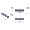 Aluminum Spacer 5/16'' OD x .192'' ID x 1-7/16'' Long, Clear Anodized Finish