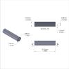 Aluminum Spacer 5/16'' OD x .192'' ID x 1-7/16'' Long, Plain Aluminum Finish