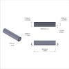 Aluminum Spacer 5/16'' OD x .192'' ID x 1-1/2'' Long, Plain Aluminum Finish