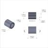 Aluminum Spacer 5/16'' OD x .192'' ID x 9mm Long, Plain Aluminum Finish