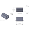 Aluminum Spacer 5/16'' OD x .219'' ID x 29/64'' Long