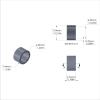 Aluminum Spacer 5/16'' OD x .257'' ID x 3/16'' Long, Plain Aluminum Finish