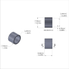 Aluminum Spacer 5/16'' OD x .257'' ID x 15/64'' Long, Plain Aluminum Finish