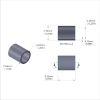 Aluminum Spacer 5/16'' OD x .257'' ID x 3/8'' Long, Black Anodized Finish