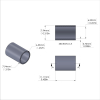 Aluminum Spacer 5/16'' OD x .257'' ID x 7/16'' Long, Plain Aluminum Finish