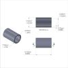 Aluminum Spacer 5/16'' OD x .257'' ID x 1/2'' Long, Black Anodized Finish