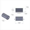 Aluminum Spacer 5/16'' OD x .257'' ID x 9/16'' Long, Plain Aluminum Finish