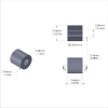 Aluminum Spacer 5/16'' OD x .141'' ID x .300'' Long