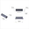 Aluminum Spacer 5/16'' OD x .141'' ID x .977'' Long, Plain Aluminum Finish