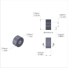 Aluminum Spacer 5/16'' OD x .141'' ID x 5/32'' Long