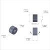 Aluminum Spacer 5/16'' OD x .141'' ID x 3/16'' Long, Plain Aluminum Finish