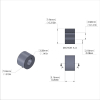 Aluminum Spacer 5/16'' OD x .141'' ID x 13/64'' Long, Plain Aluminum Finish