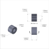 Aluminum Spacer 5/16'' OD x .141'' ID x 7/32'' Long, Plain Aluminum Finish