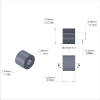 Aluminum Spacer 5/16'' OD x .141'' ID x 1/4'' Long, Plain Aluminum Finish