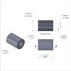 Aluminum Spacer 5/16'' OD x .141'' ID x 7/16'' Long, Plain Aluminum Finish