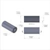 Aluminum Spacer 5/16'' OD x .141'' ID x 3/4'' Long, Plain Aluminum Finish
